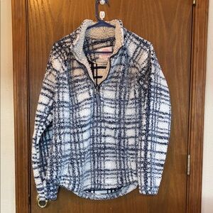 Plaid Fleece Quarter-Zip Pullover